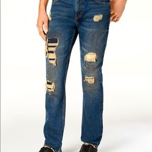 Levi’s 511 Slim Fit Rip and Repair Blue jeans.